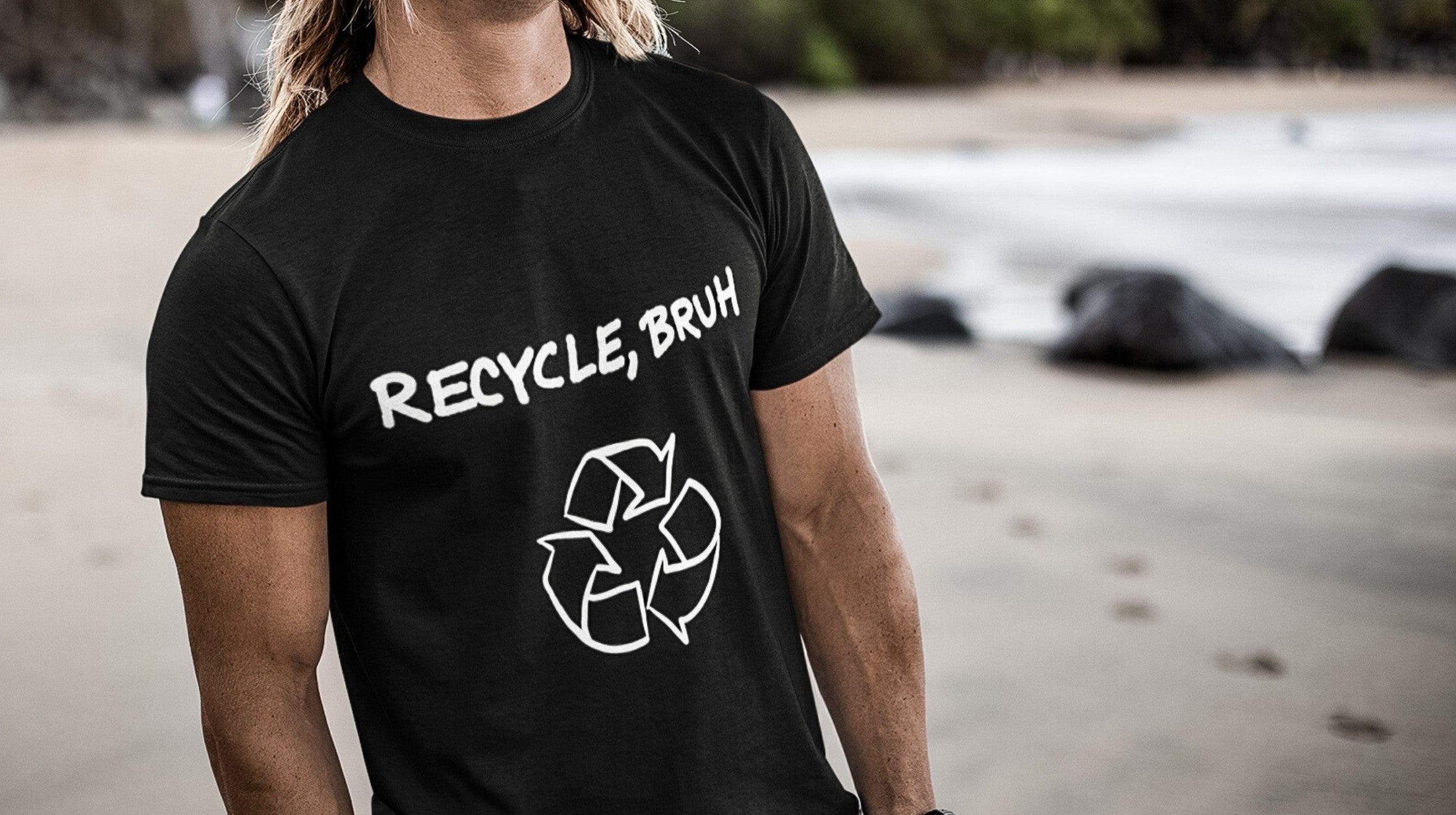 Funny Recycling Environment Themed Men's Shirt by Laughs To Self Streetwear
