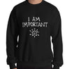 I Am Important Funny Men's Sweatshirt by Laughs To Self