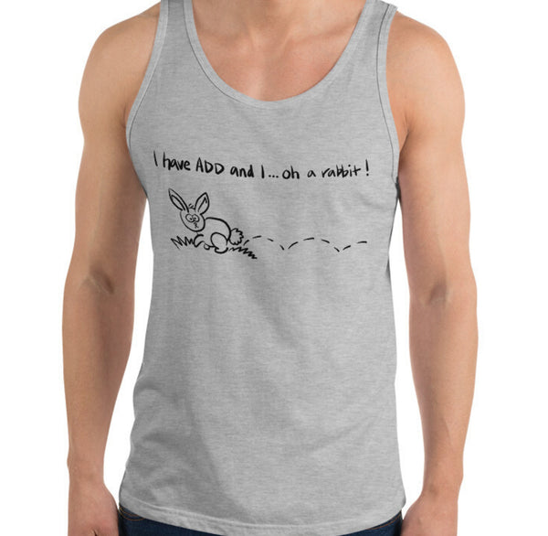 A.D.D. Rabbit Funny Men's Premium Tank by Laughs To Self