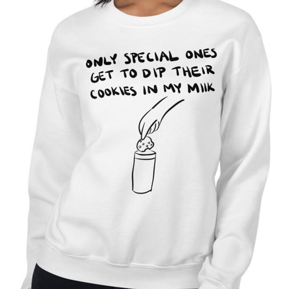Cookies In My Milk Funny Women's Sweatshirt by Laughs To Self