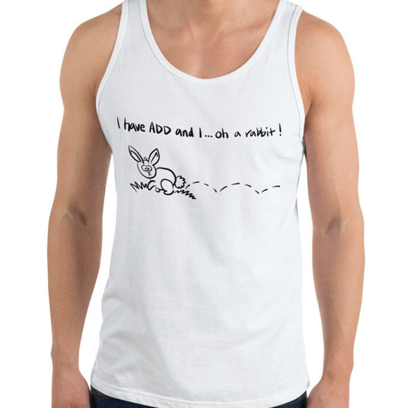 A.D.D. Rabbit Funny Men's Premium Tank by Laughs To Self