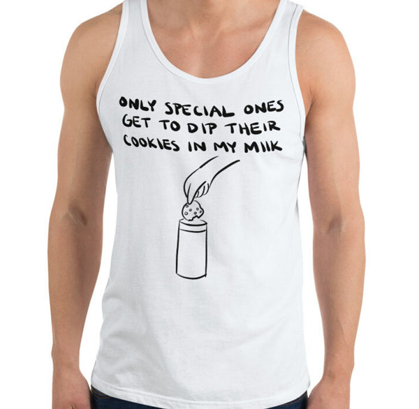 Cookies In My Milk Funny Men's Premium Tank by Laughs To Self