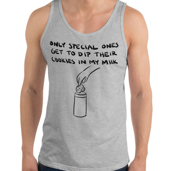 Cookies In My Milk Funny Men's Premium Tank by Laughs To Self