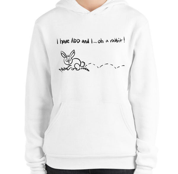 A.D.D. Rabbit Funny Women's Premium Hoodie by Laughs To Self Streetwear