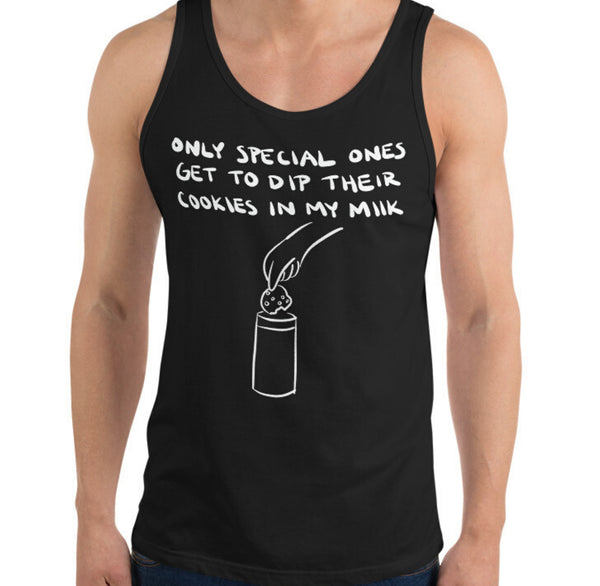 Cookies In My Milk Funny Men's Premium Tank by Laughs To Self