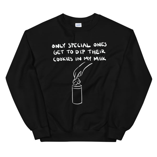 Cookies In My Milk Funny Men's Sweatshirt by Laughs To Self