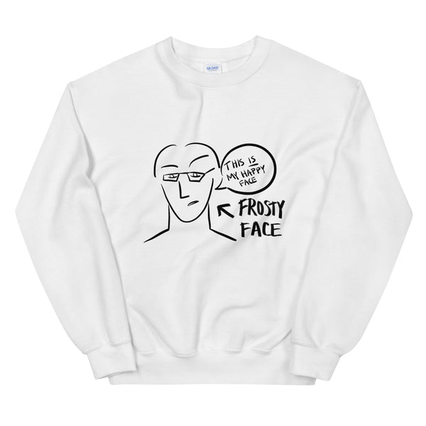 Frosty Face Funny Men's Sweatshirt by Laughs To Self