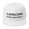 Capricorn Unisex Snapback Premium Hat by Laughs To Self