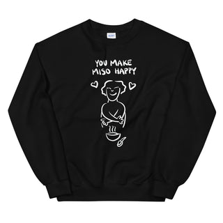 Miso Happy Funny Women's Sweatshirt by Laughs To Self