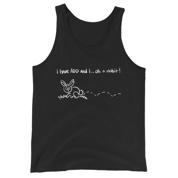 A.D.D. Rabbit Funny Men's Premium Tank by Laughs To Self