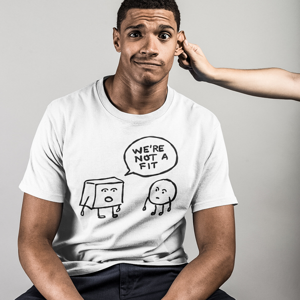 Black Man Wearing Funny Breakup Shirt by Laughs To Self Streetwear