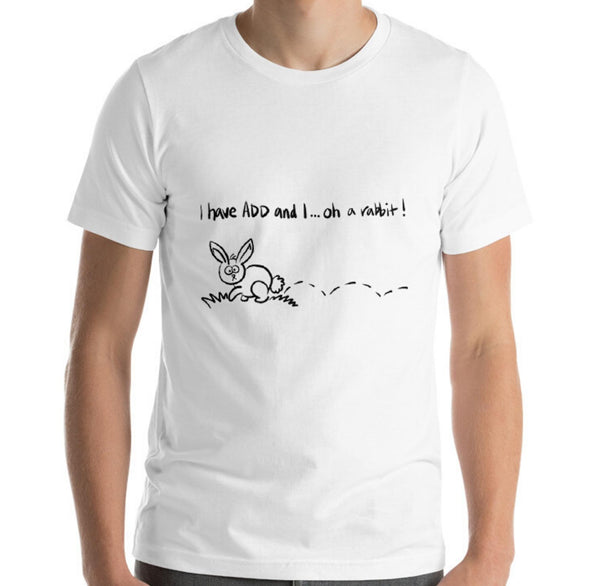 A.D.D. Rabbit Funny Men's Premium T-Shirt Laughs To Self