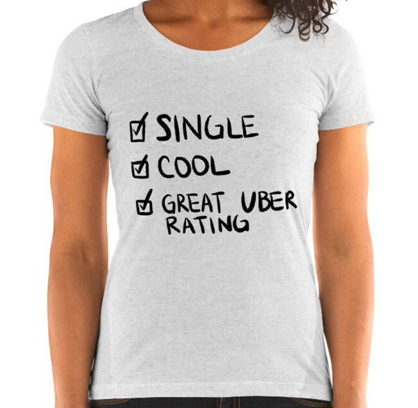 Single Cool Funny Women's Fitted T-Shirt Laughs To Self