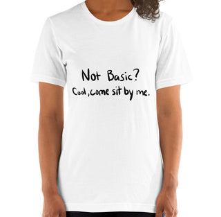 Not Basic Funny Women's Premium T-Shirt Laughs To Self
