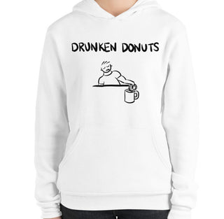 Drunken Donuts Funny Women's Premium Hoodie by Laughs To Self Streetwear