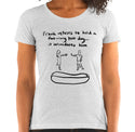 Frank Refuses Hotdog Funny Women's Fitted T-Shirt Laughs To Self