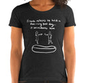 Frank Refuses Hotdog Funny Women's Fitted T-Shirt Laughs To Self