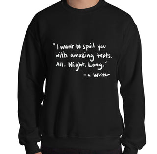 Buy black Spoil You With Texts Men's Sweatshirt