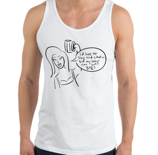 Beer Ran Out Funny Men's Premium Tank by Laughs To Self 