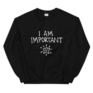 I Am Important Funny Men's Sweatshirt by Laughs To Self