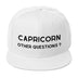 Capricorn Unisex Snapback Premium Hat by Laughs To Self