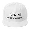 Gemini Unisex Snapback Premium Hat by Laughs To Self