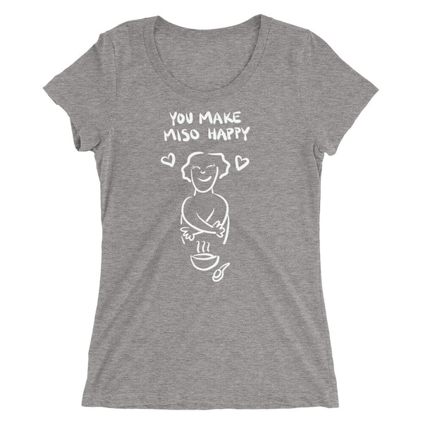 Miso Happy Funny Women's Fitted T-Shirt Laughs To Self