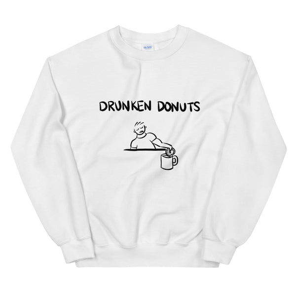 Drunken Donuts Funny Women's Sweatshirt by Laughs To Self